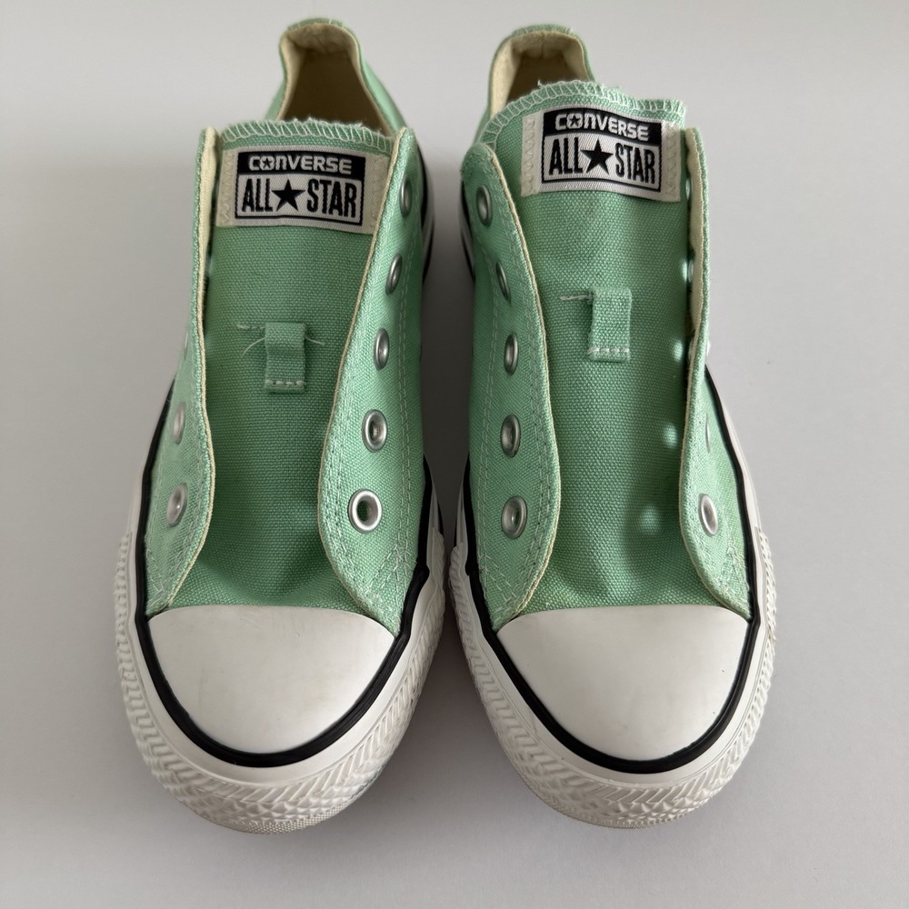 Converse Chuck Taylor All Star‎ Low Top Mint Green Womens 6 Mens 4 No Laces